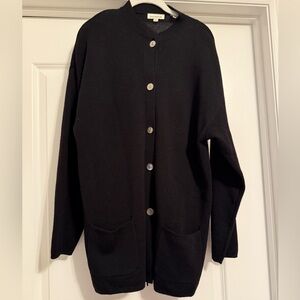 VINTAGE Ann Taylor 100% Merino Wool Sweater Button Down Size M